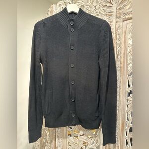 Kenneth Cole Reaction Black Button-Up Cardigan
